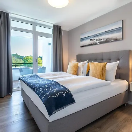 شقة Godewindpark Deluxe-apartment 2-12 Mit Eigener E-ladesaeule In Der Tiefgarage Und Xl-strandkorb Am